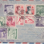 Chile - 20+50 P Enri Dunant Rotes Kreuz ua Luftpost Einschreibebrief Osorno 1960