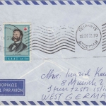 Griechenland - 4,50 Dr. Rotes Kreuz Enri Dunant Luftpostbrief n. München 1963