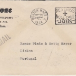 USA - Boston 1934 Illustr. Firmenbrief n. PORTUGAL Rotes Kreuz Masch.werbestpl.