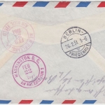 Honduras - 1 C. Zwangszuschlag Rotes Kreuz Luftpost Einschreibebrief 1951