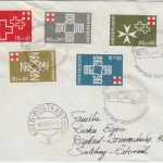 Niederlande - 100 J. Niederl. Rotes Kreuz Satzbrief SST Auto-Postkantor 1967