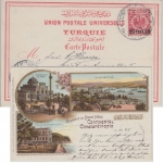 DP Türkei - 20 Pa./10 Pfg. Krone/Adler Farblitho Constantinopel - Hamburg 1898