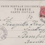 DP Türkei - 20 Pa./10 Pfg. Krone/Adler Farblitho Constantinopel - Bamberg 1898