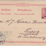 DP Türkei - 20 Pa./10 Pfg. Germania/Reichspost Ganzsache Constantinopel 3 - 1903