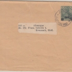 DP Türkei - 10 Pa./5 Pfg. GermaniaReichspost Ganzsache Streifband Jerusalem 1904