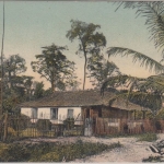 Kamerun - Bwinga b. Victoria Eingeborenenhaus farb. Ansichtskarte ca. 1910