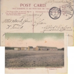 DSWA - Warmbad 11.6.1906 Feldpostkarte n. Soeflingen (Ulm) farb. AK Police Camp
