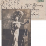 DSWA - 5 Pfg. Schiffszeichnung sw-Fotokarte Karibib - Feldpostadresse 1910
