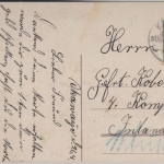 DSWA - 5 Pfg. Schiffszeichnung sw-Fotokarte Karibib - Feldpostadresse 1910