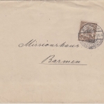 DSWA - 3 Pfg. Schiffszeichnung Streifband Drucksache Windhuk - Barmen 1906