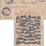 Kiautschou - Incoming sw-AK Mainz - Kaumi 1904 Durchgang Tsingtau