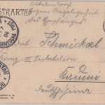 Kiautschou - Incoming sw-AK Mainz - Kaumi 1904 Durchgang Tsingtau