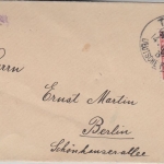 DP China - 4 C./10 Pfg. Germania Briefchen Tientsin - Berlin 1912