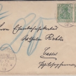 DR - MSP No.10 SMS Gazelle Brief n. Cassel 1903 - Karibik-Reise - Nachporto