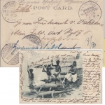 DR - MSP No. 35 SMS Weißenburg Karte (Port Said) n. Metz 1900 Weiterleitung