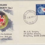 Neuseeland - 3+1 P. Rotes Kreuz Wohlt.-Ausgabe Schmuck-FDC Wellington 1959