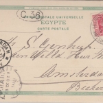 DR - Deutsche Seepost Ostasiatische Hauptlinie sw. AK Port Said n. HOLLAND 1902