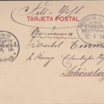 DR - Deutsche Seepost Hamburg Westafrika sw-AK Gran Canaria n. Schöneberg 1904
