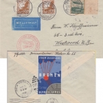DR - LZ 129 1. Nordamerikafahrt Frankfurt a/M. Westwood 28.4.36 Olympia Vignette