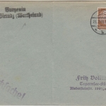 DR - Burzenin ü. Sieradz (Wartheland) Aushilfs-L2 Drucksache n. Tegernsee 1941