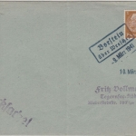 DR - Borstein ü. Wreschen Aushilfs-Ra2 u. Dat.-L1 1941 Brief n. Tegernsee