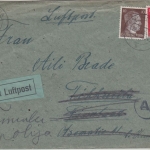 DR - 10+12 Pfg. AH Luftpostbrief n. FINNLAND Schroda 1943 OKW-Zensur Weiterltg.