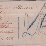 Preussen - Woldenberg 25/1 Ra2 Paketbegleitbrief (2 Pakete) n. Berlin 1855