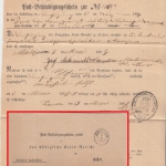 Preussen - Kriewen 3/5 K2 Postbehändigungsschein n. Kosten 1867