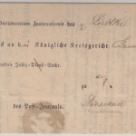 Preussen - Dirschau 28/10 Ra2 Insinuationsdokument 1861 - mit Inhalt