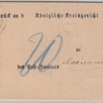 DR - Czerwinsk i. Westpreussen 6.10.77 Ra3 Insinuationsdokument n. Marienwerder