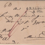 Preussen - Graudenz 5. DEC L2 Paketbegleitbrief n. Marienwerder 1845