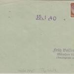 DR - Gruppe (Wpr.) 15.1.40 Aushilfsstpl. + Dat-L1 Drucksache n. München