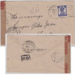Indien - Inlandsbrief Calcutta - Shiraz 1942 - Zensurverschluss