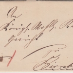 Preussen - Zirke 11/10 Ra2 Francobrief n. Birnbaum 1862 RB Posen