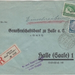 DR - Abberode ü. Wippra 1938 Poststelle I Einschreibebrief n. Halle
