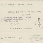DR - 6 Pfg. Hindenburg/Trauer illustr. Firmenkarte Dortmund - Apolda 1934