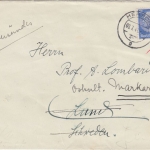 DR - 25 Pfg. Hindenburg Zensurbrief n. SCHWEDEN Herford - Lund 1941 Nachsendung