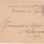 DR - Tanna in Reuss 3.2.86 Ra3 5 Pfg. Ganzsache n. Seifhennersdorf