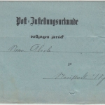 DR - 10 Pfg. K/A senkr. 3er-Streifen Zustellurkunde Lenzkirch - Neustadt 1899