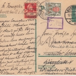 DR/Schweiz - 8 Pfg. Ebert Ganzsache i.d. SCHWEIZ Buxtehude 1929 toller Irrläufer