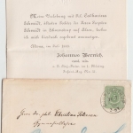 DR/Dänemark - 3 Pfg. Drucksache (Verlobungsanzeige) Schwenstrup - Rendsburg 1883
