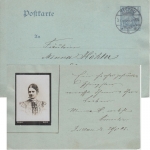 DR - 2 Pfg. Germania Ganzsache m. Privatfoto Ortskarte Zittau 1903