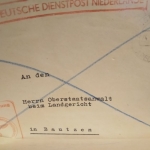 DR - Dienstpoststelle Apeldoorn 1943 Brief n. Bautzen Weiterleitung Leipzig RR!