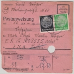 DR - Postanweisung Oberlungwitz an Feldpostnummer M095555 "Atlas" 17.10.44
