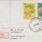 Papua New Guinea PNG - 60+90 t Bäume Einschreibebrief Baimuru 17.2.1993