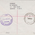 Papua New Guinea PNG - 60+90 t Bäume Einschreibebrief Baimuru 17.2.1993