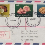 Papua New Guinea PNG - 40 T. u.a. Schnecken Einschreibebrief Wabag 27.4.1984