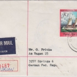 Papua New Guinea PNG - 2 K. Segelschiff Einschreibebrief Kandrian 3.11.1987