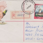 Papua New Guinea PNG - 2 K. Segelschiff Einschreibebrief Mt. hagen 15.6.1987