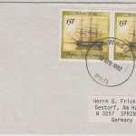 Papua New Guinea PNG - 2x15 T. Segelschiff Brief Wasu - Springe 10.4.1992